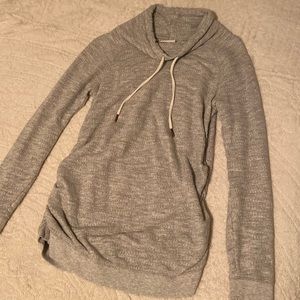 Cowl neck maternity sweater